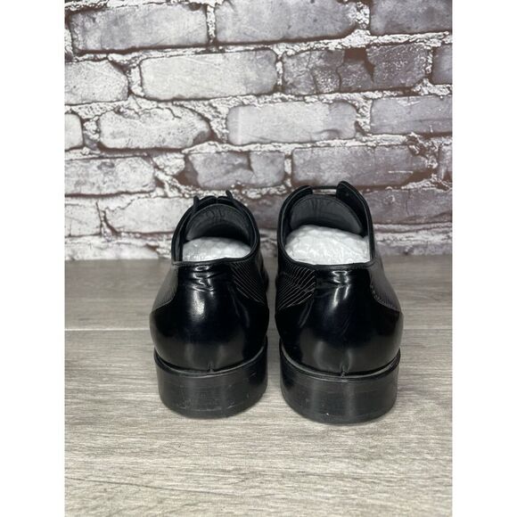 F. Crunell Vero Cuoio Black Leather Cap Toe Designer Dress Shoes Men 42EU/9M US - Picture 4 of 16